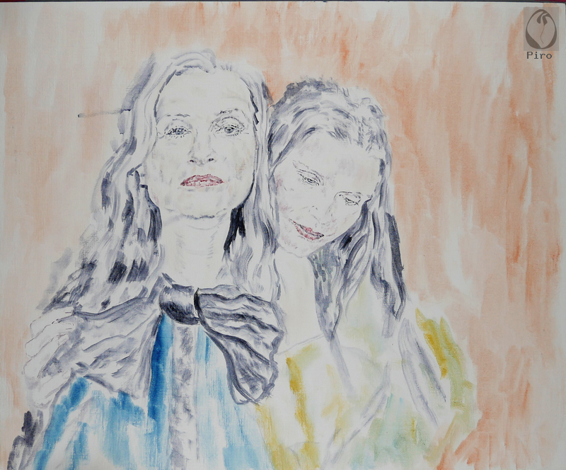 oil on paper - olio su carta di Piro